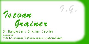 istvan grainer business card