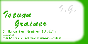 istvan grainer business card